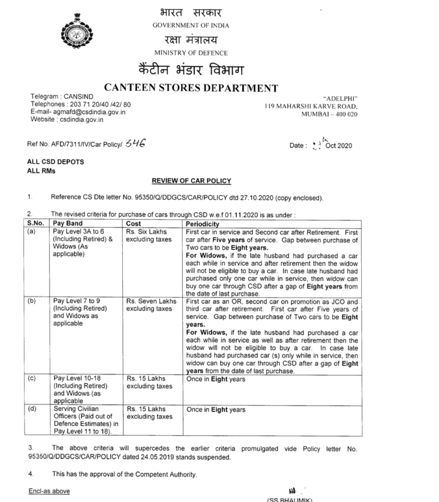 csd-car-purchase-eligibility-2021-afd-csd-price-list