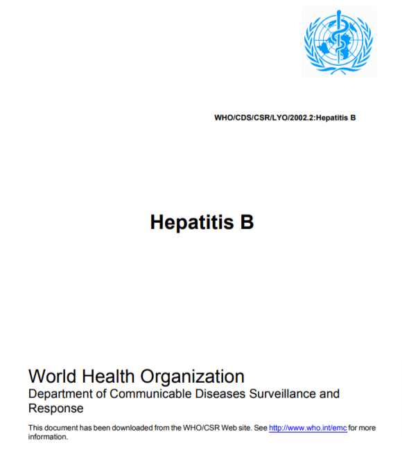 Brief Of Hepatitis B By WHO